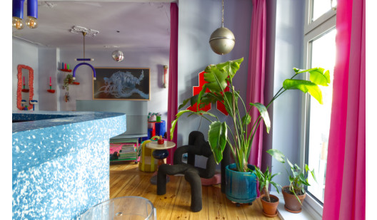 plush 74 colorful playful apartment with bar 71411 2