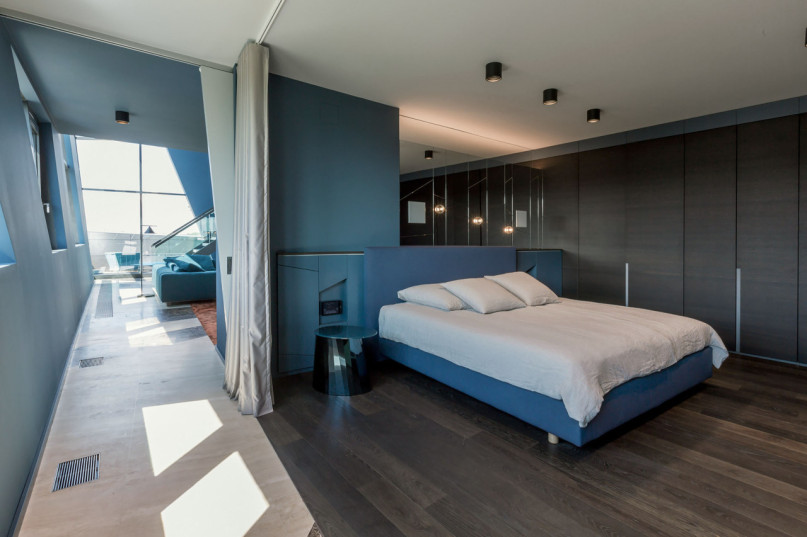 11 sapphire penthouse schlafzimmer master bedroom blau libeskind mtte penthouse