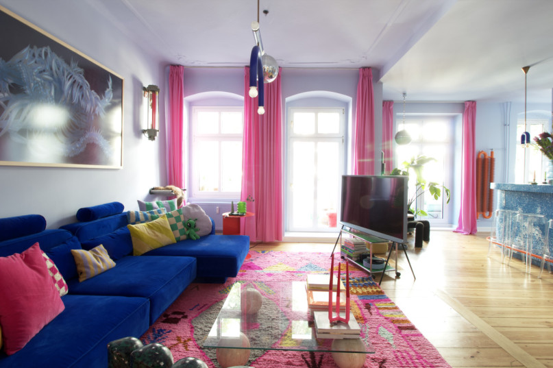 plush 74 colorful playful apartment with bar 71411 21