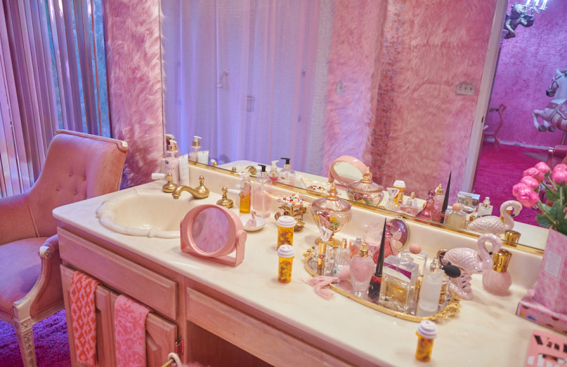 pluche74 locatie californië design vintage meubels roze paleis shoot film foto mode auto scouting47