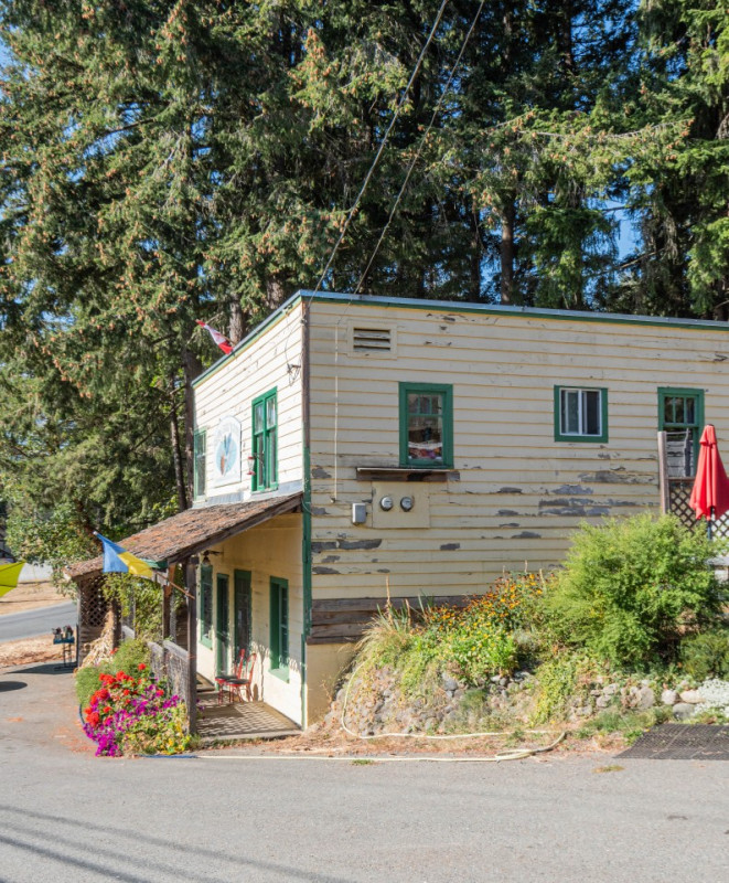 plush74 photo film location vancouver island canada rustic forest cafe store forest 2