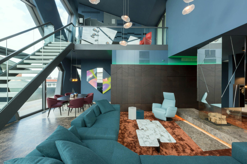 07 sapphire penthouse wohnzimmer gallerie kamin libeskind mitte penthouse