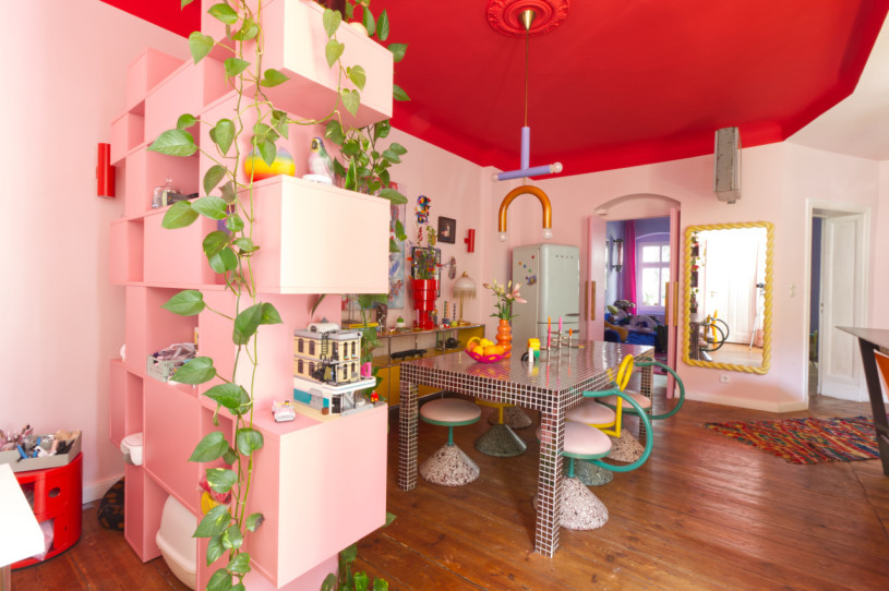 plush 74 colorful playful apartment with bar 71411 4