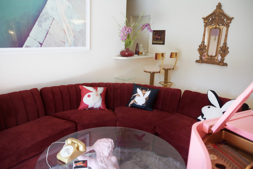 pluche74 locatie californië design vintage meubels roze paleis shoot film foto mode auto scouting53