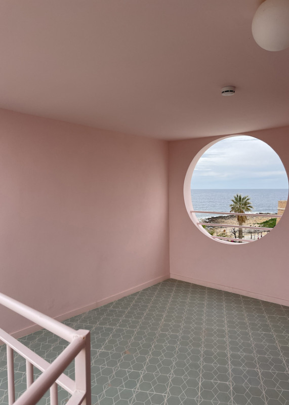 plush74 location scout ibiza streets graphic funky rental pink film photo event pink hotel pool car27