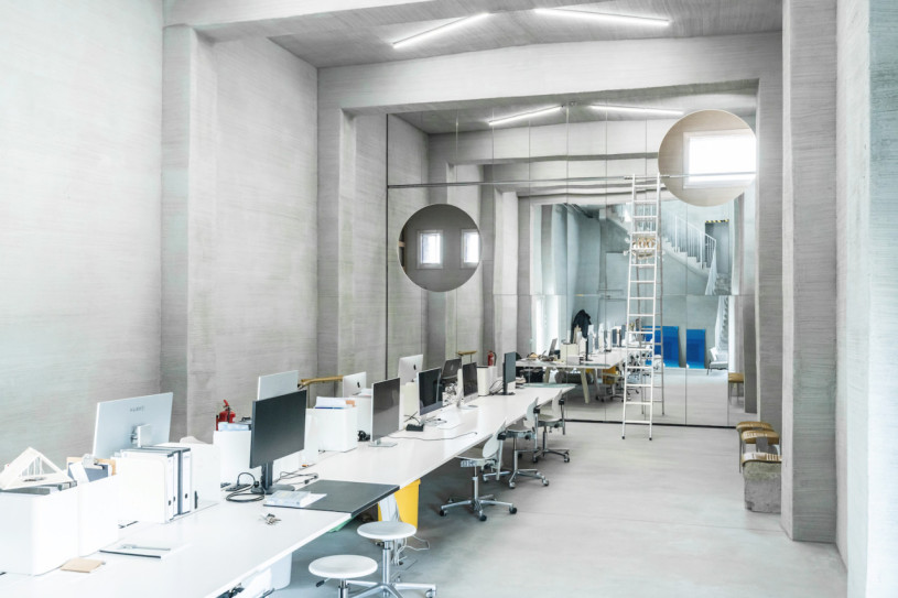 plush74 location scout rental photo film production berlin brandlhuber tower office brutalism concrete32