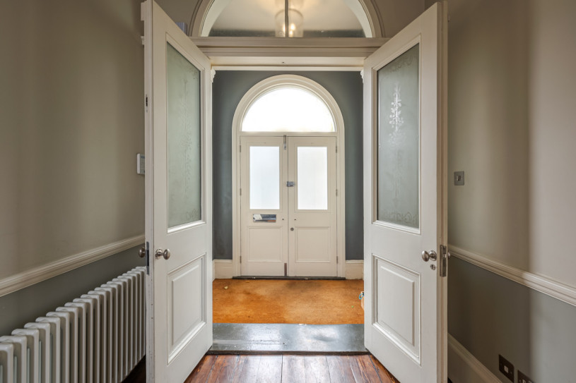 west house front door from inside